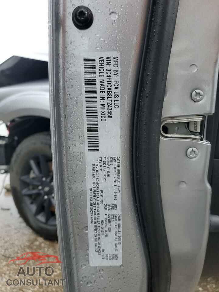 DODGE JOURNEY 2020 - 3C4PDCAB8LT243468