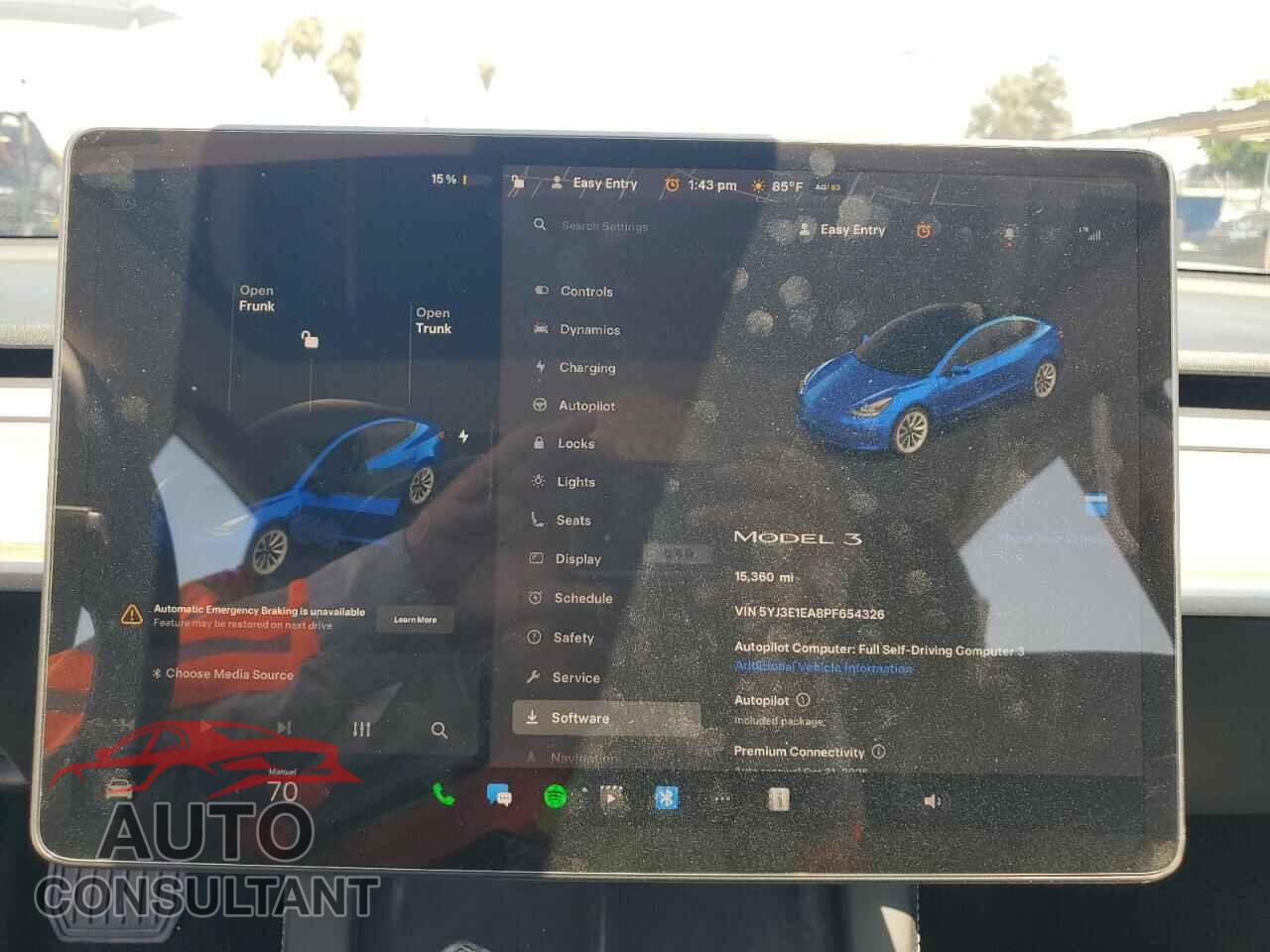 TESLA MODEL 3 2023 - 5YJ3E1EA8PF654326