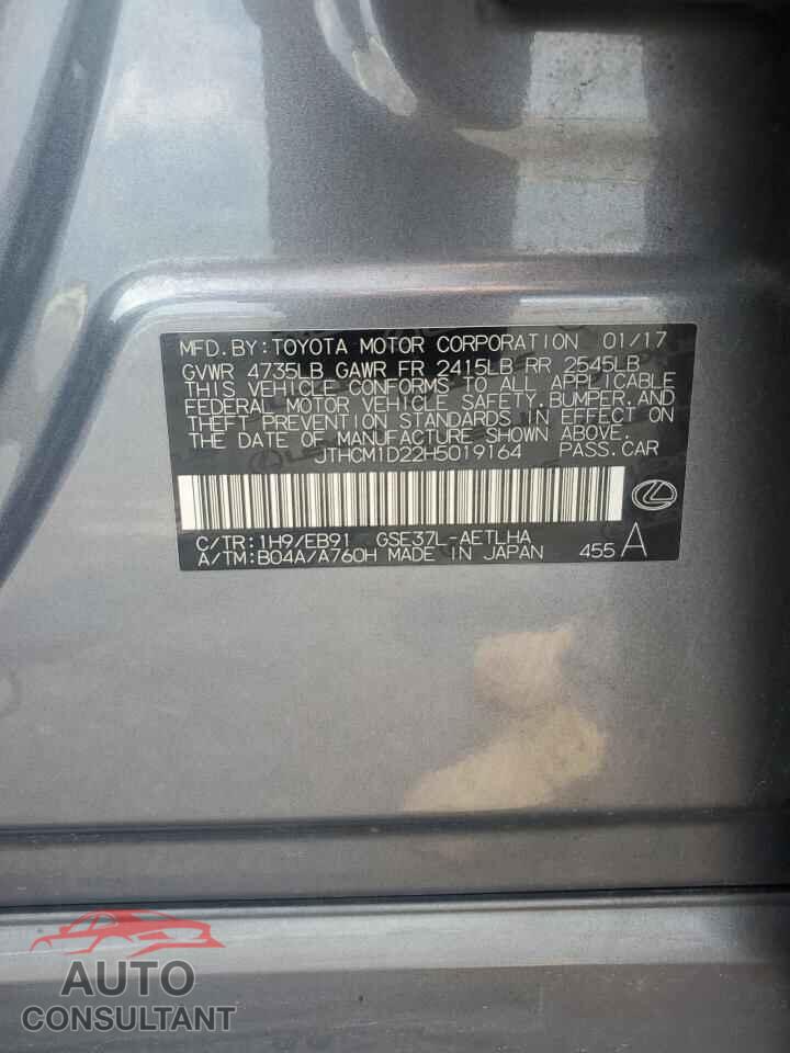 LEXUS IS 2017 - JTHCM1D22H5019164