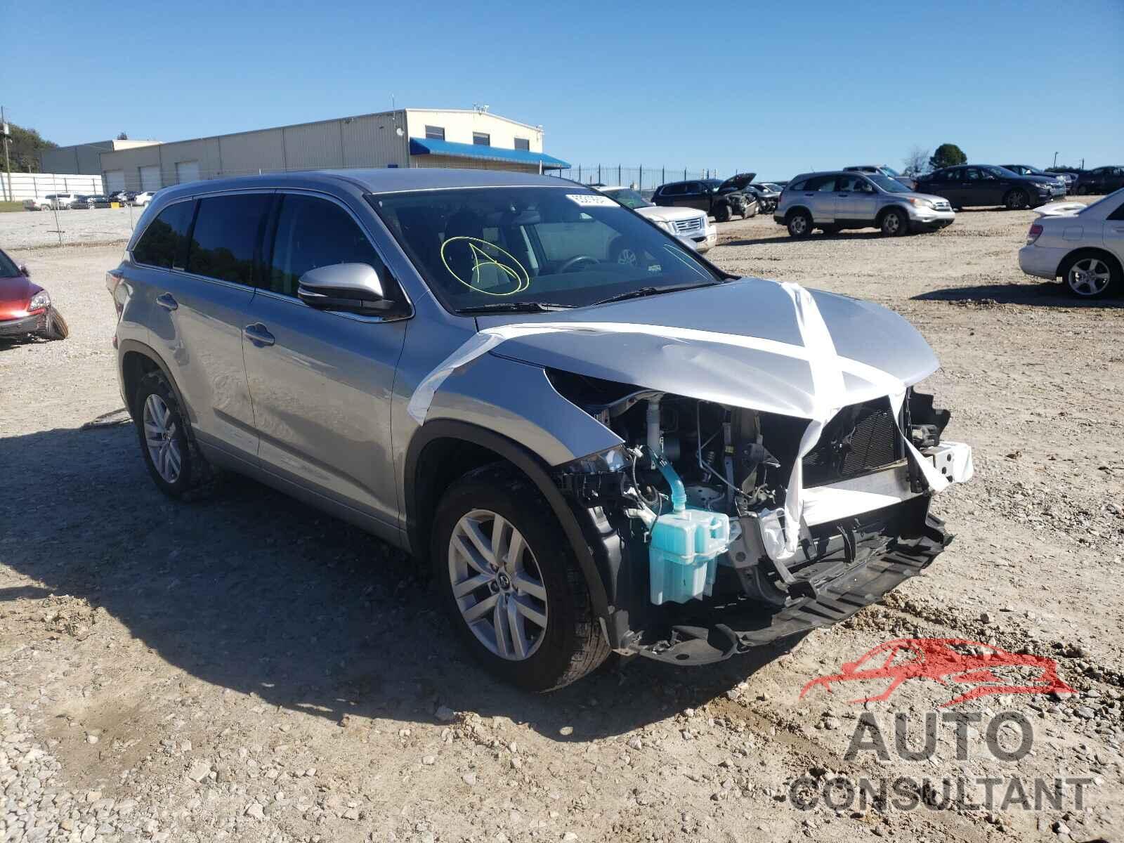 TOYOTA HIGHLANDER 2016 - 5TDZARFH0GS020651
