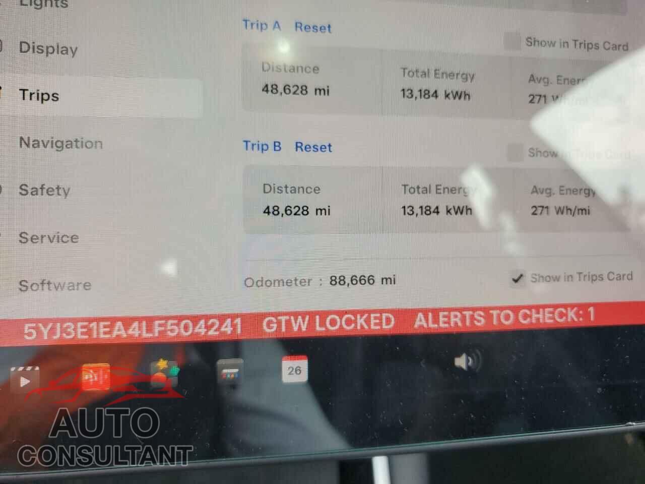 TESLA MODEL 3 2020 - 5YJ3E1EA4LF504241