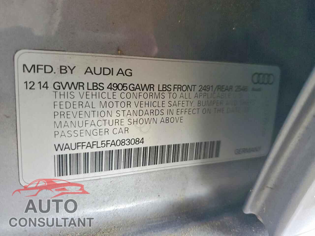 AUDI A4 2015 - WAUFFAFL5FA083084
