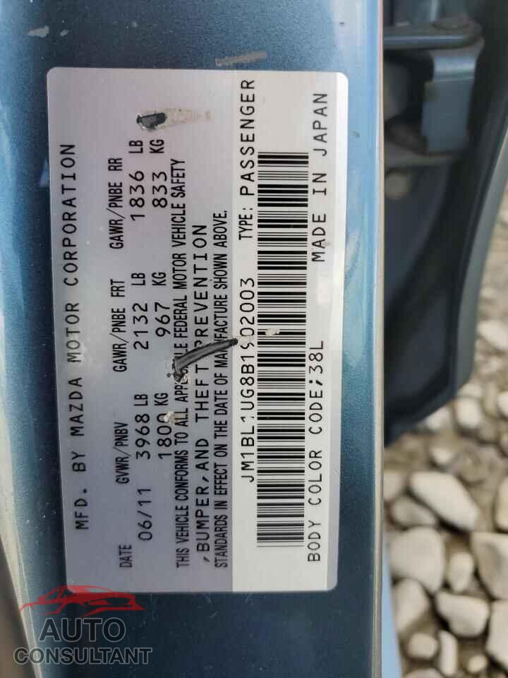 MAZDA 3 2011 - JM1BL1UG8B1902003