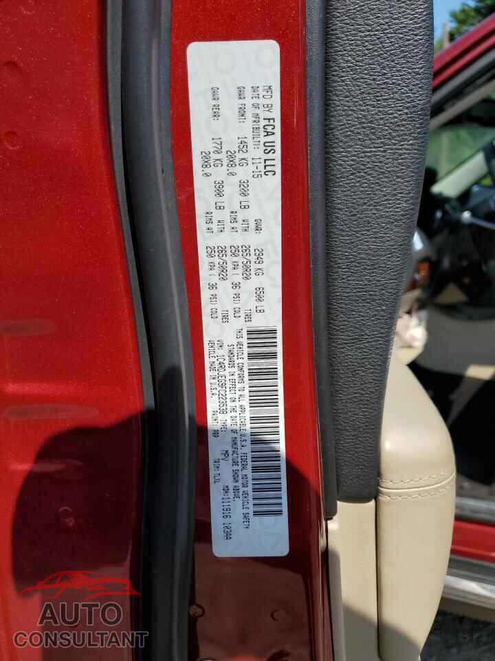 DODGE DURANGO 2015 - 1C4RDJEG9FC223538