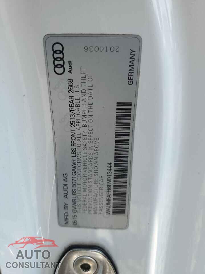 AUDI A5 2015 - WAUMFAFH6FN013444