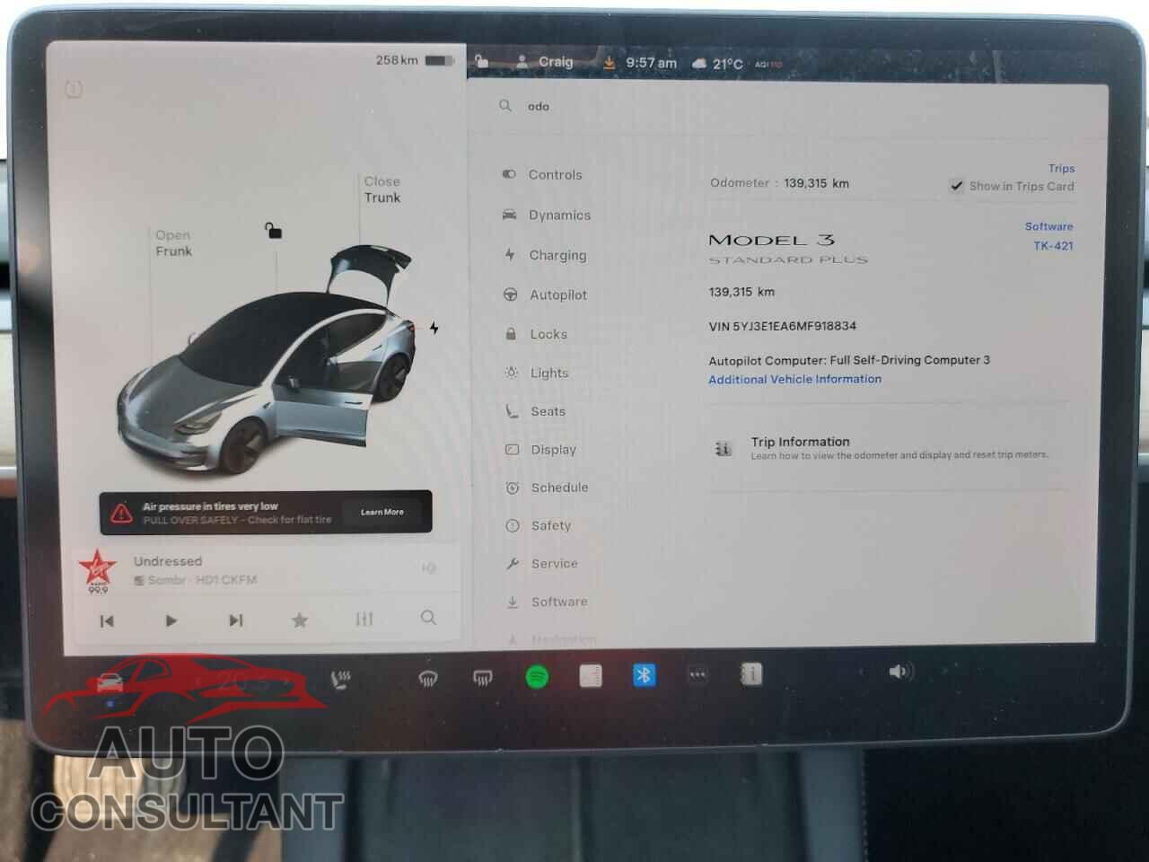 TESLA MODEL 3 2021 - 5YJ3E1EA6MF918834