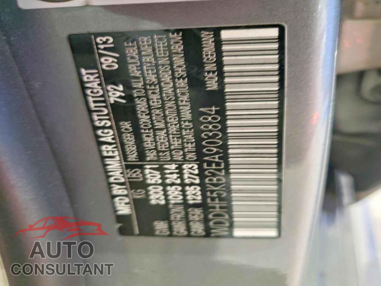 MERCEDES-BENZ E-CLASS 2014 - WDDHF5KB2EA903884