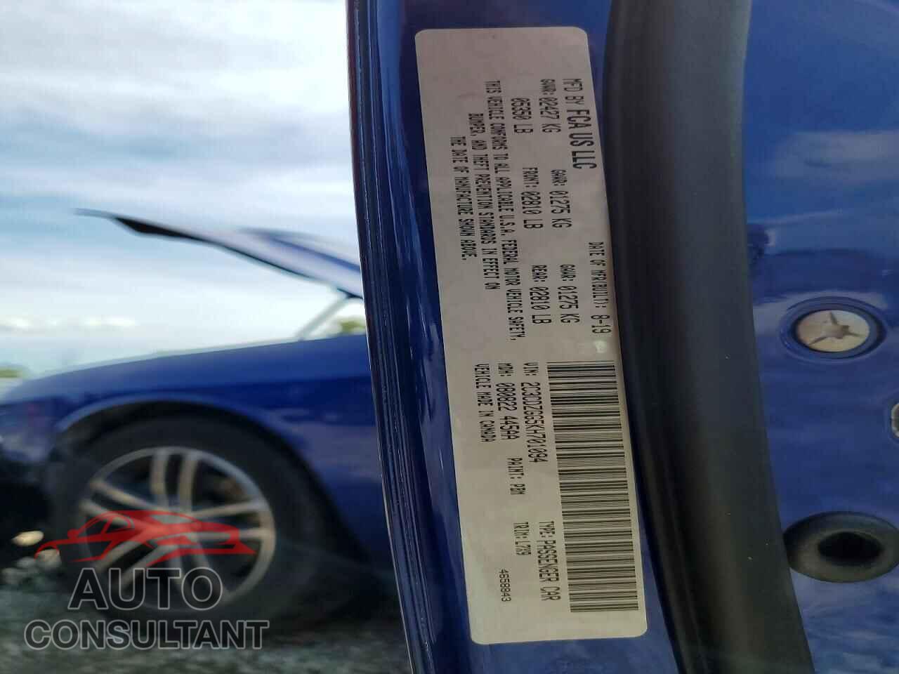 DODGE CHALLENGER 2019 - 2C3CDZGG5KH701094