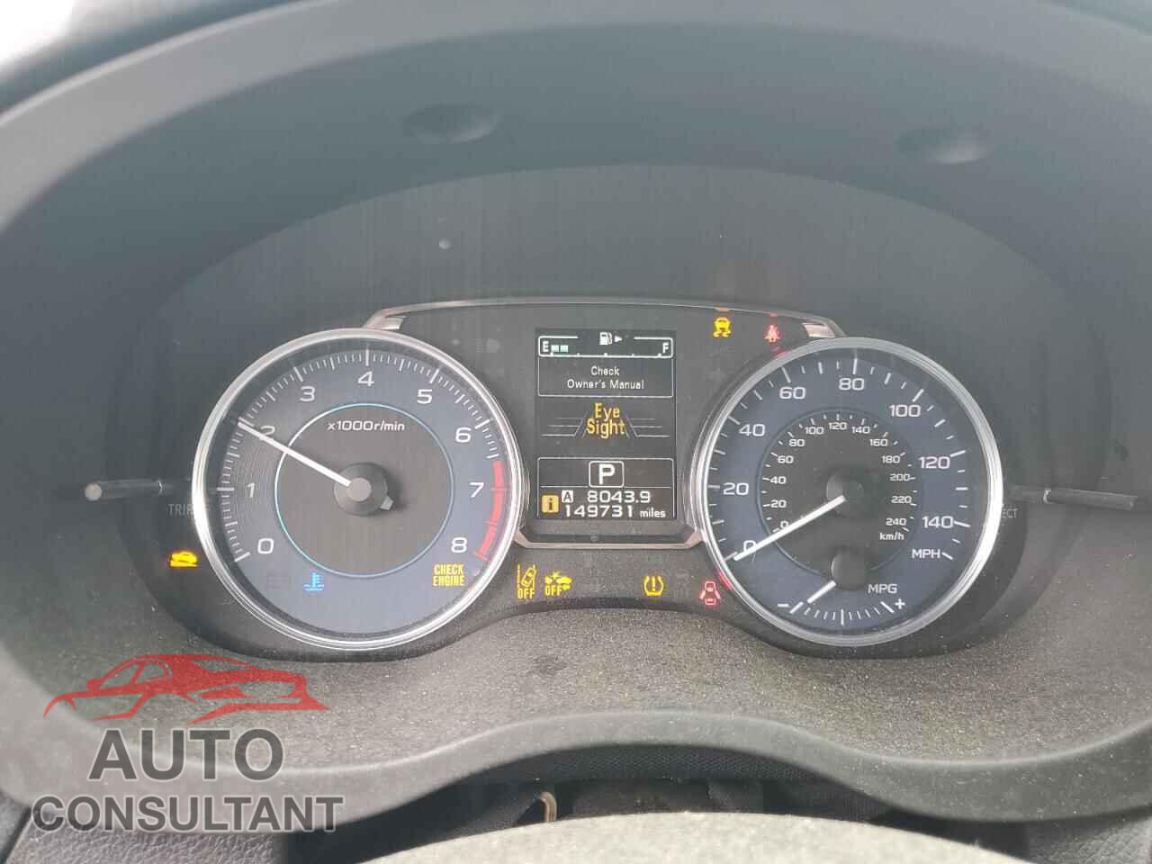 SUBARU XV 2015 - JF2GPASC7FH224563