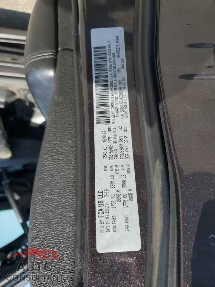 DODGE DURANGO 2019 - 1C4RDJDG1KC853288