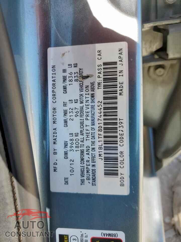 MAZDA 3 2013 - JM1BL1TF8D1744452
