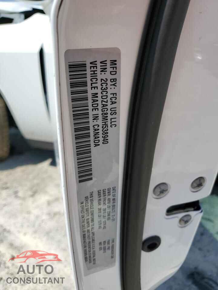 DODGE CHALLENGER 2021 - 2C3CDZAG8MH538940