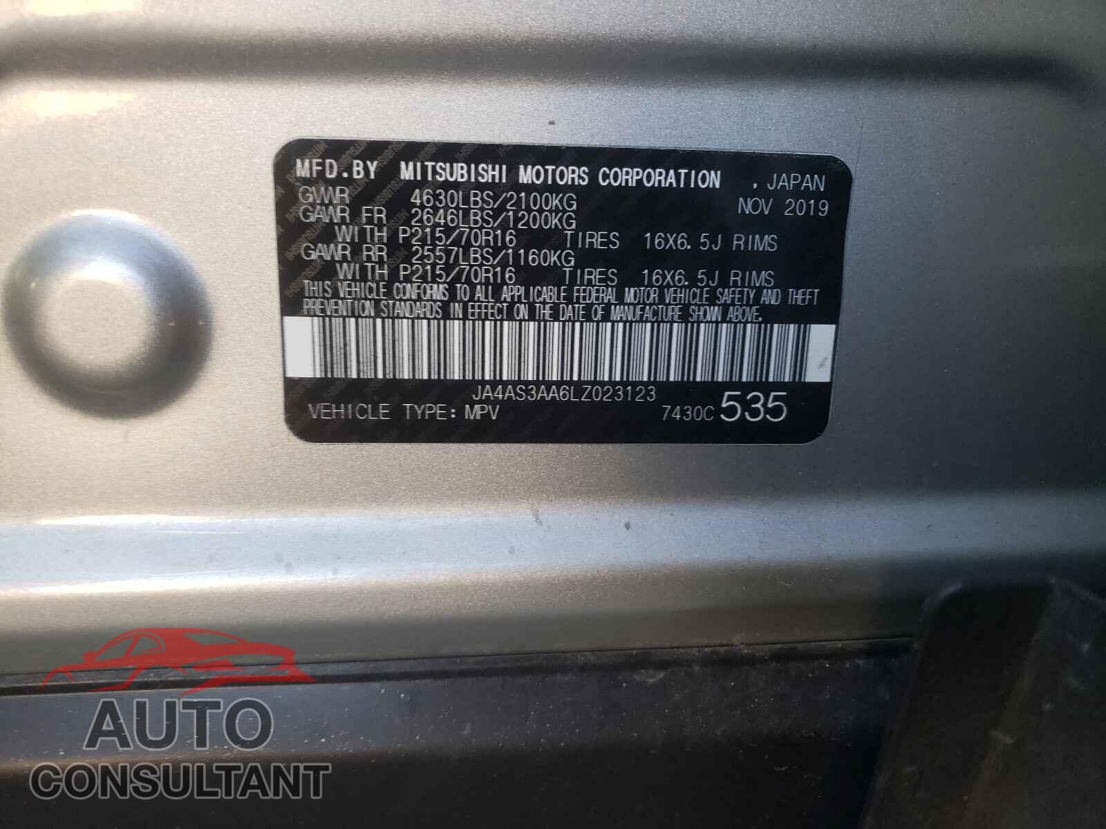 MITSUBISHI ECLIPSE 2020 - JA4AS3AA6LZ023123