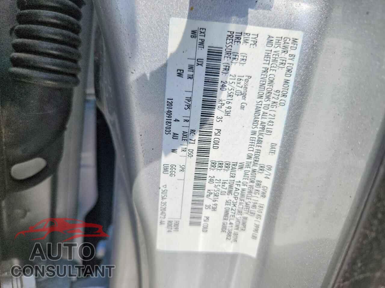 FORD FOCUS 2014 - 1FADP3K27EL413882