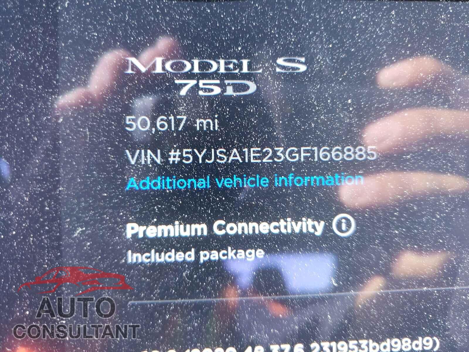 TESLA MODEL S 2016 - 5YJSA1E23GF166885