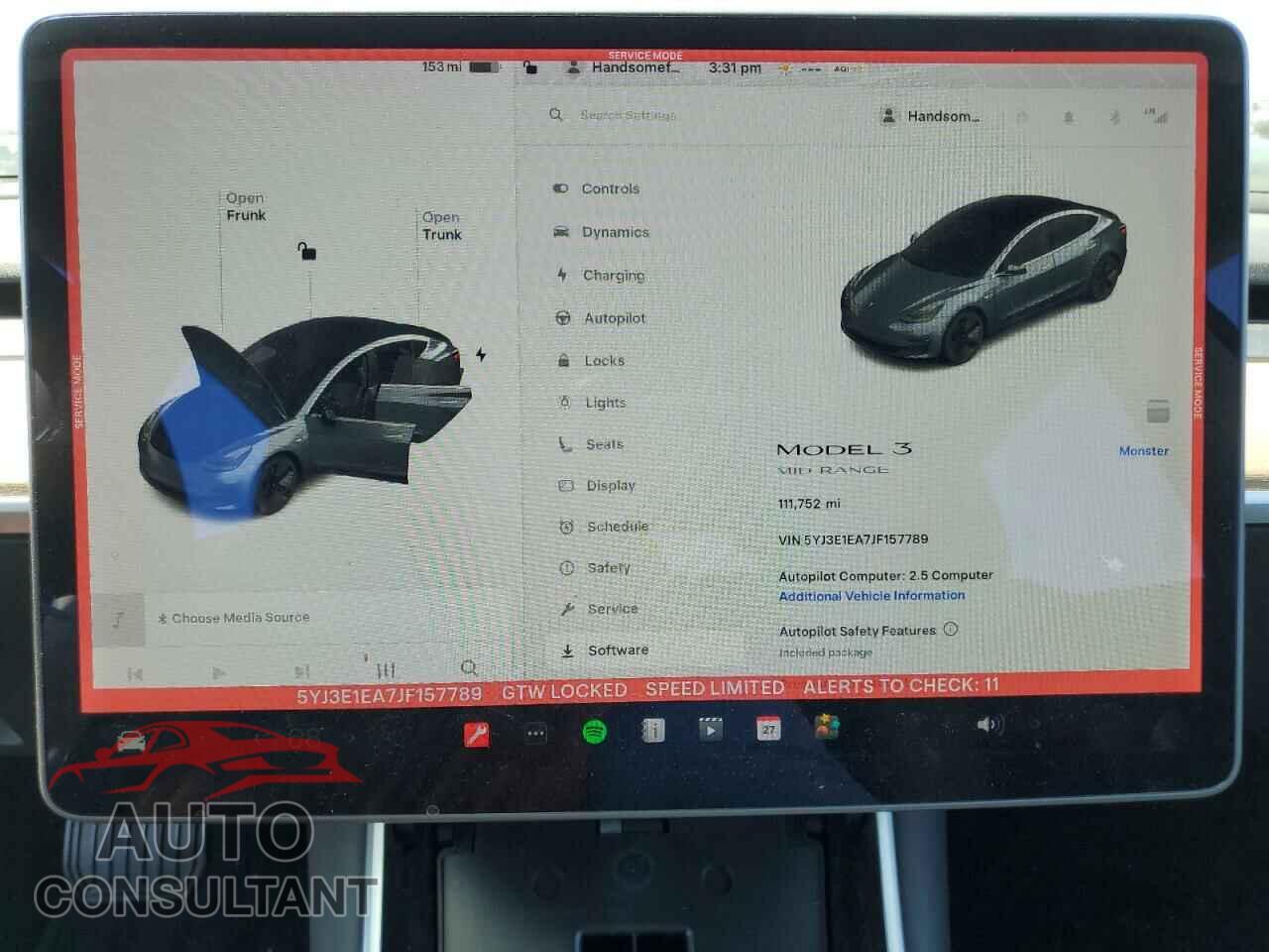 TESLA MODEL 3 2018 - 5YJ3E1EA7JF157789