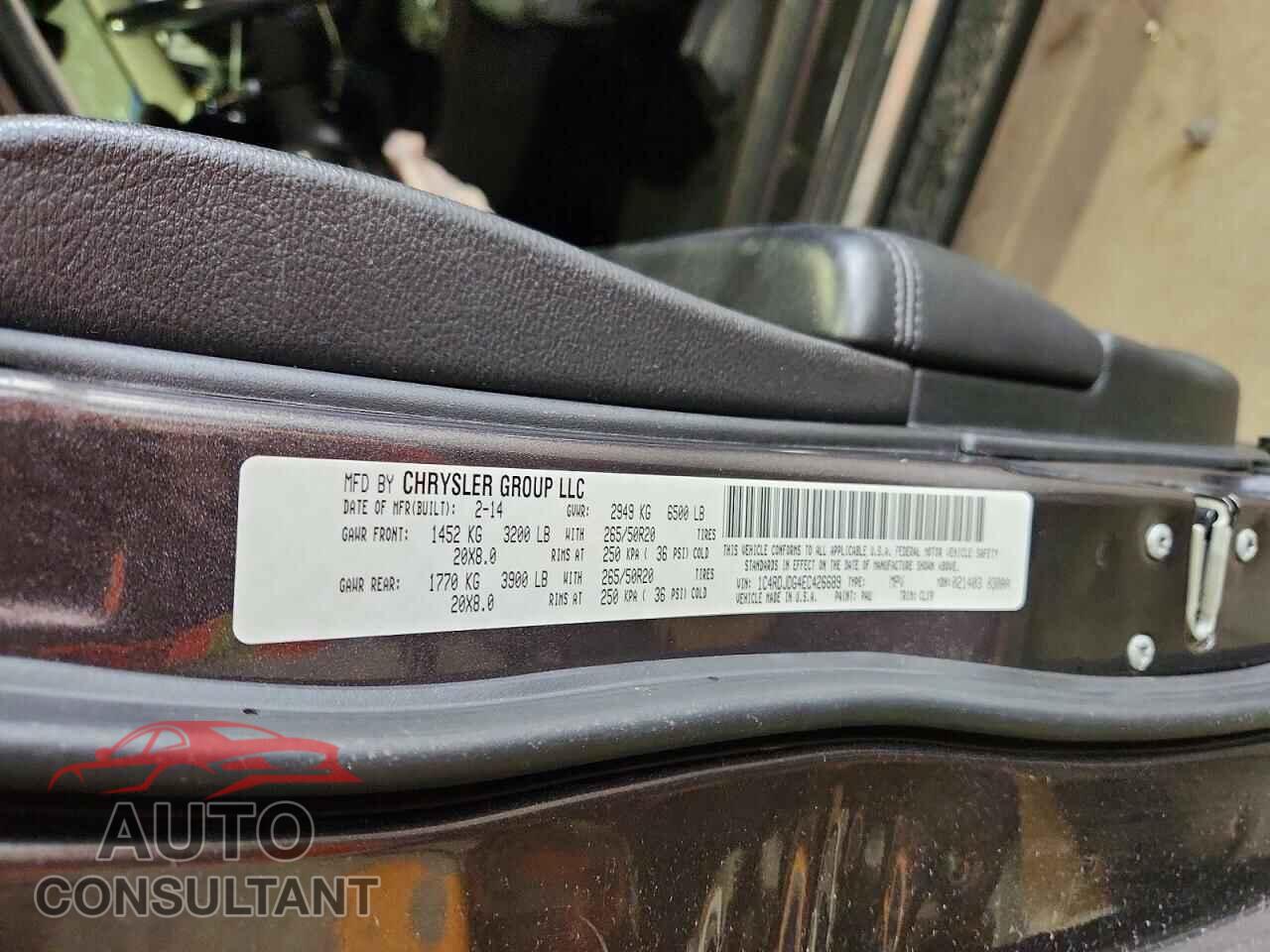 DODGE DURANGO 2014 - 1C4RDJDG4EC426689