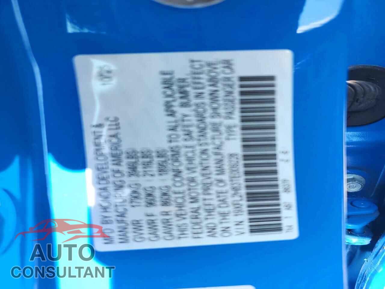 HONDA CIVIC 2026 - 19XFL2H83TE009228