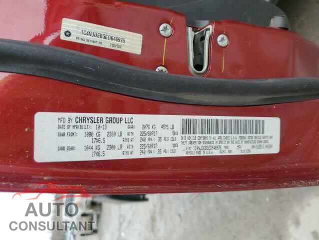 JEEP COMPASS 2014 - 1C4NJDEB3ED646976