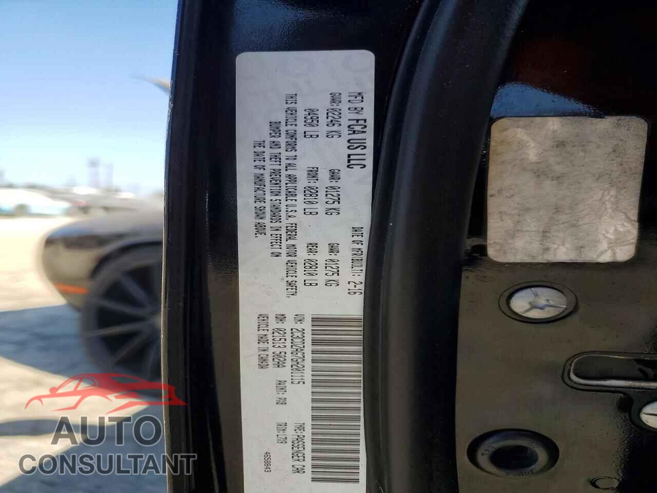 DODGE CHALLENGER 2016 - 2C3CDZAG7GH201115