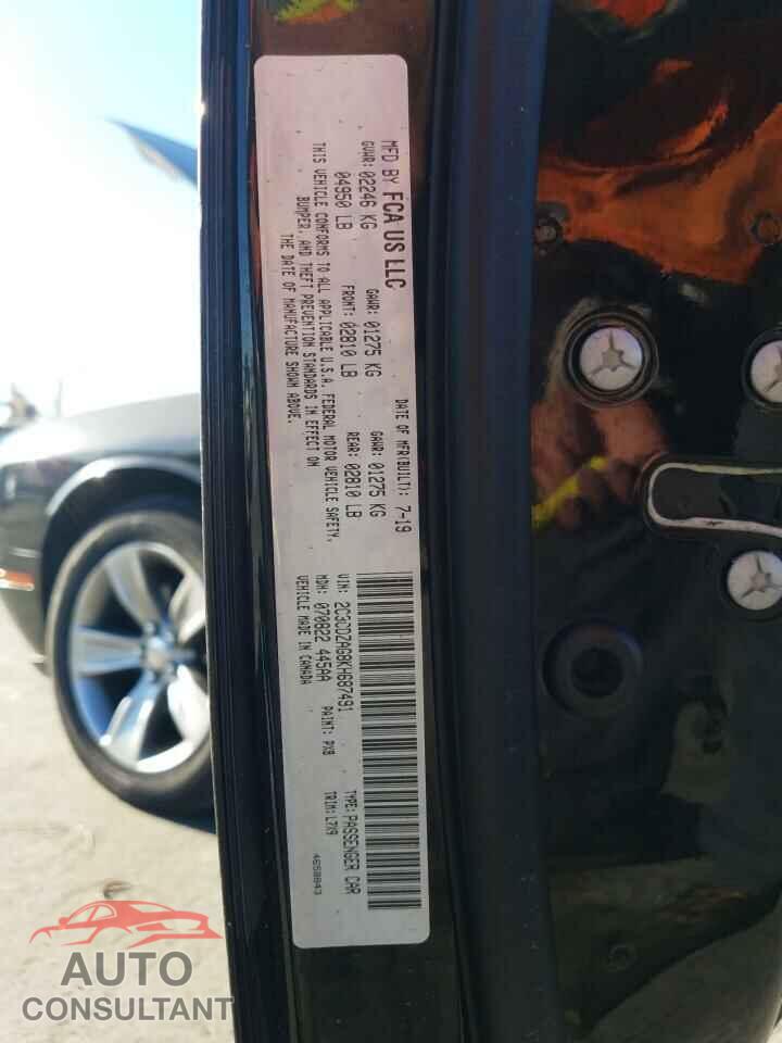 DODGE CHALLENGER 2019 - 2C3CDZAG8KH687491