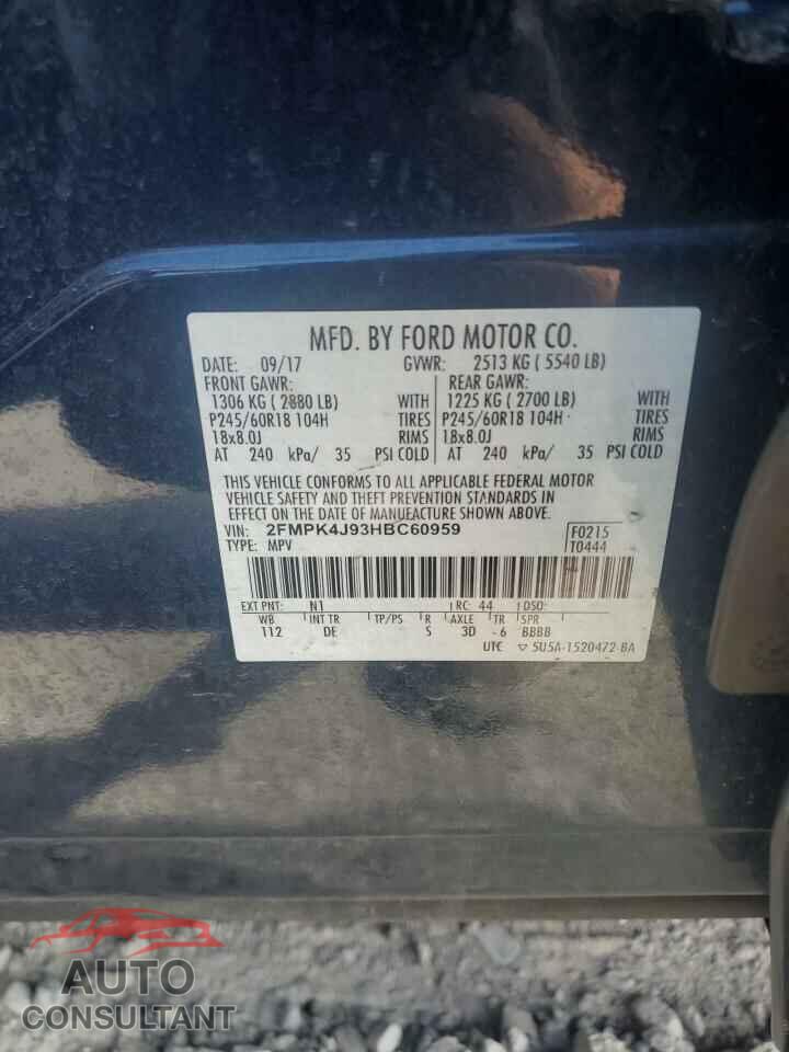 FORD EDGE 2017 - 2FMPK4J93HBC60959