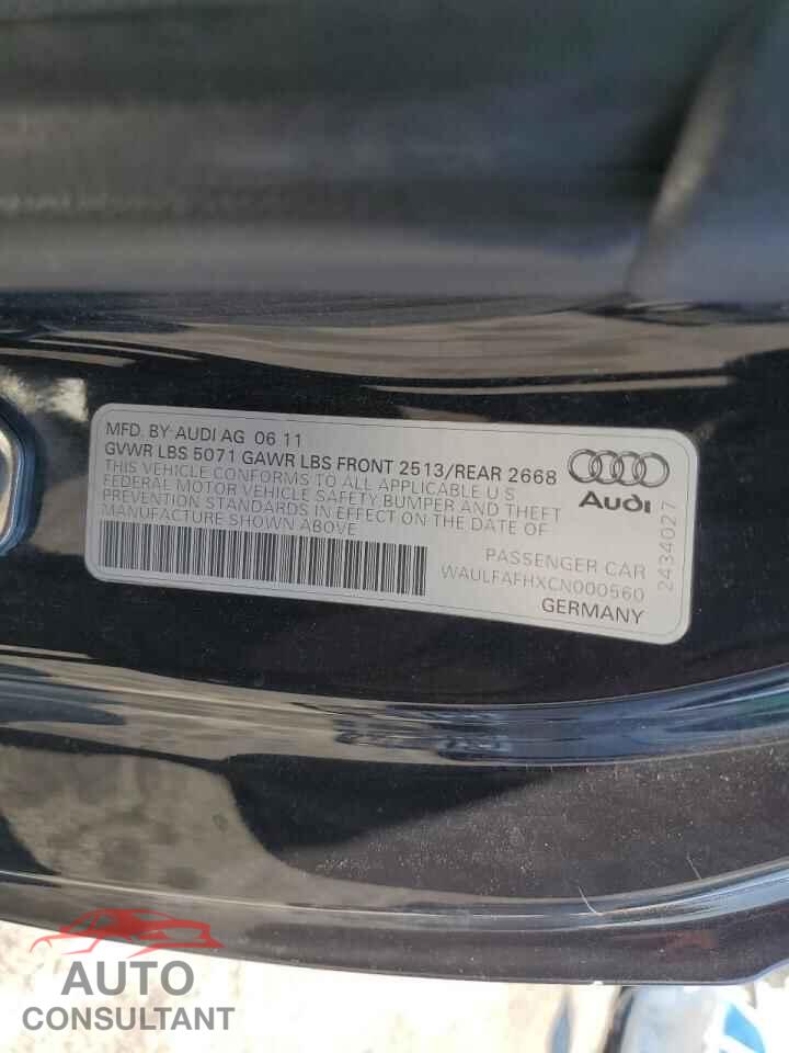 AUDI A5 2012 - WAULFAFHXCN000560