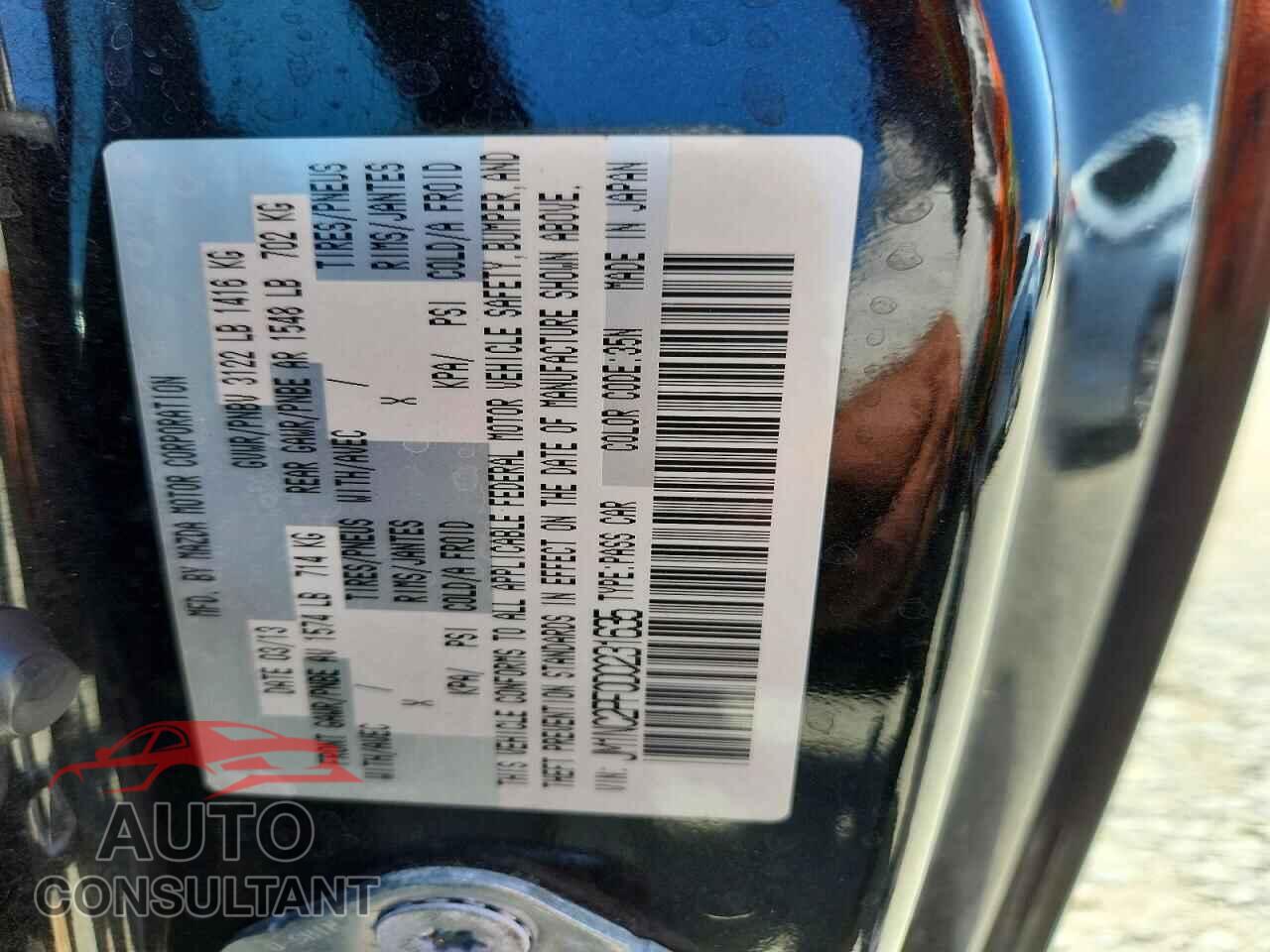 MAZDA MX5 2013 - JM1NC2PF0D0231635