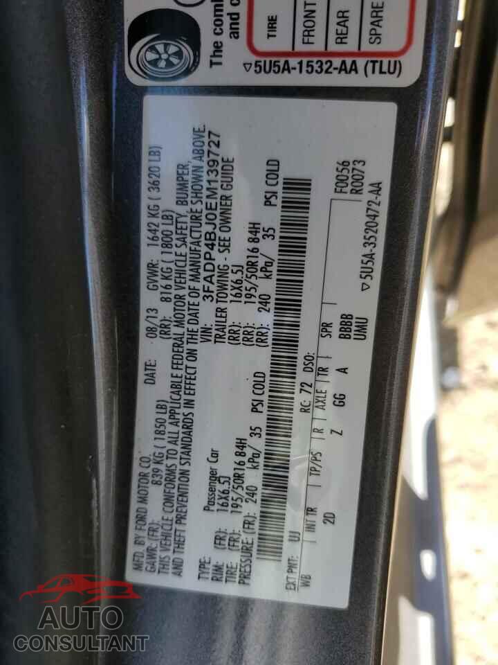 FORD FIESTA 2014 - 3FADP4BJ0EM139727