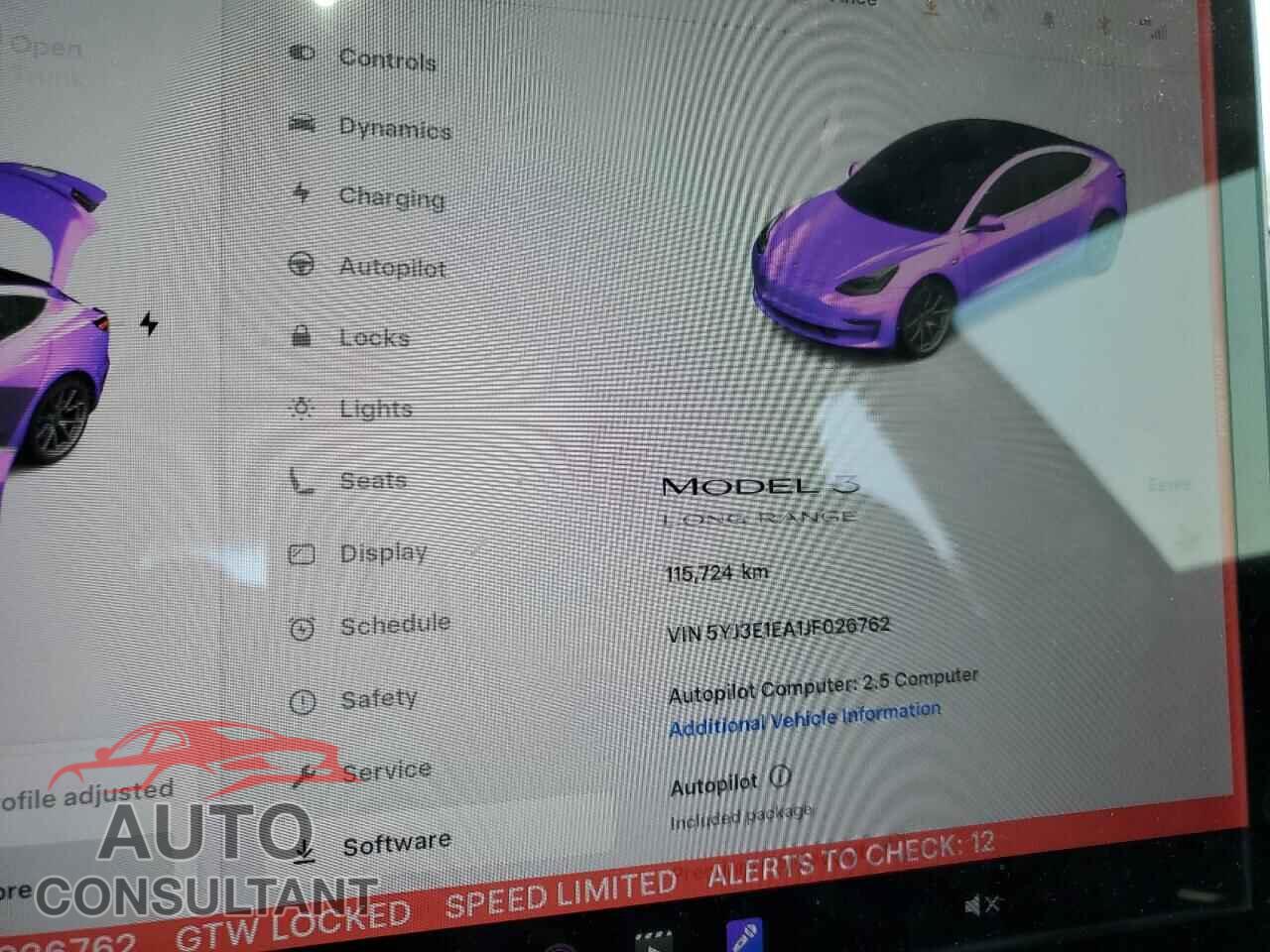 TESLA MODEL 3 2018 - 5YJ3E1EA1JF026762