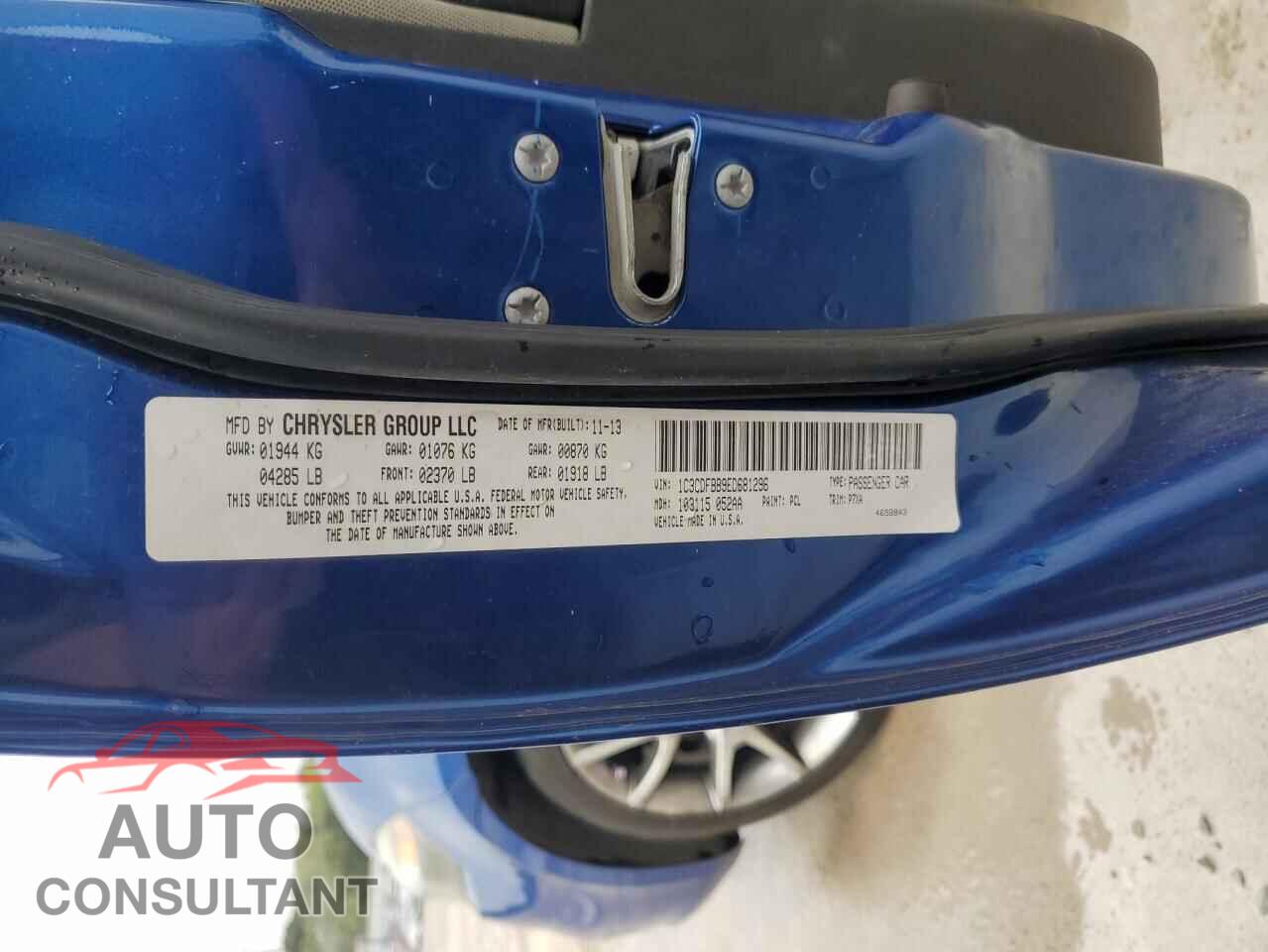 DODGE DART 2014 - 1C3CDFBB9ED681296