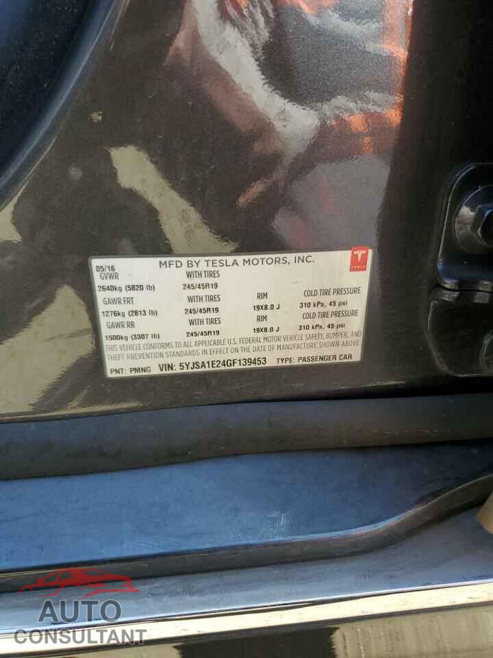 TESLA MODEL S 2016 - 5YJSA1E24GF139453