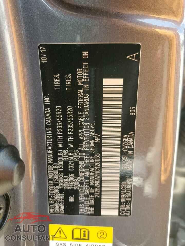 LEXUS RX350 2017 - 2T2BZMCA7HC126055