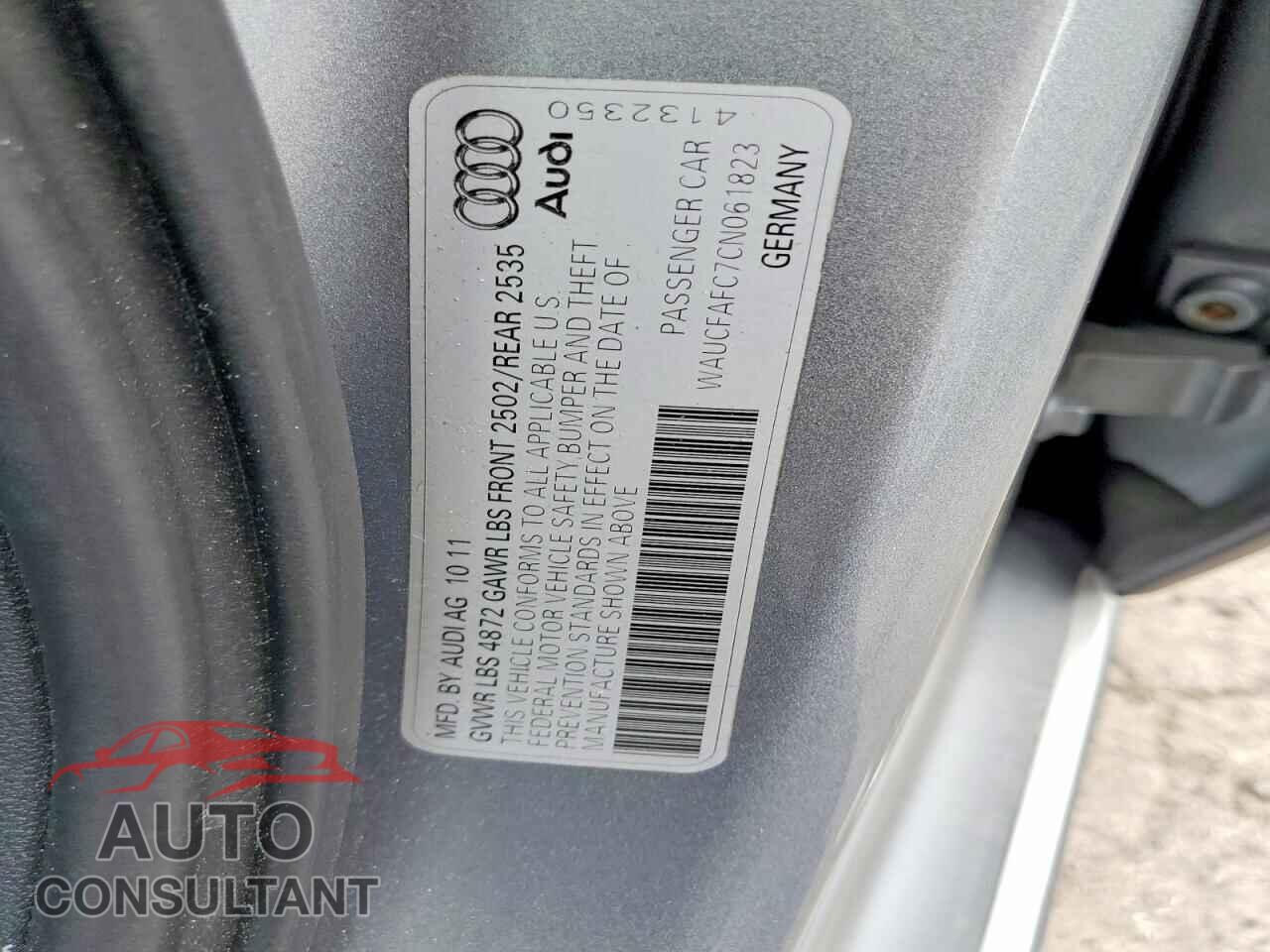 AUDI A6 2012 - WAUCFAFC7CN061823