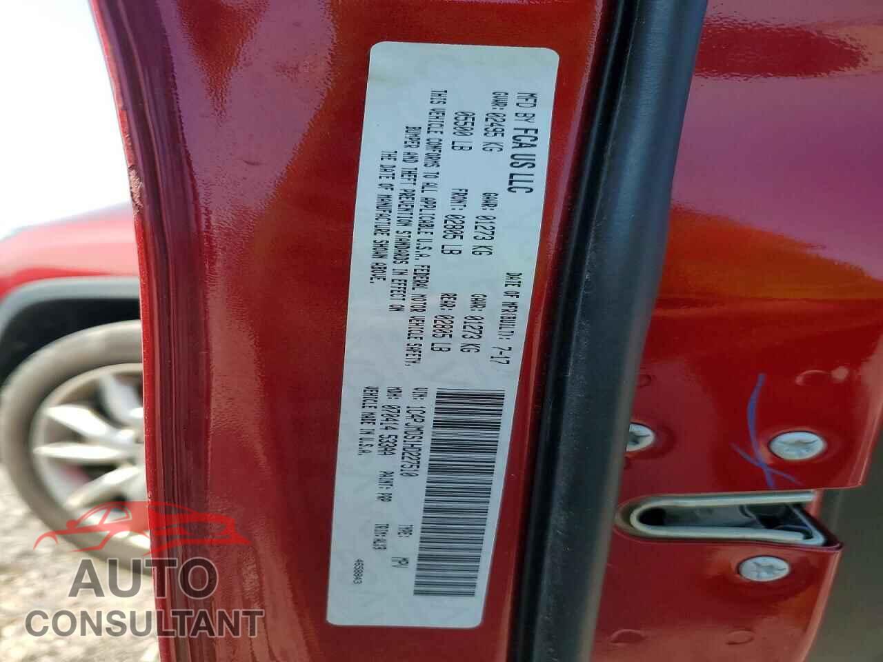 JEEP CHEROKEE 2017 - 1C4PJMDS1HD227510