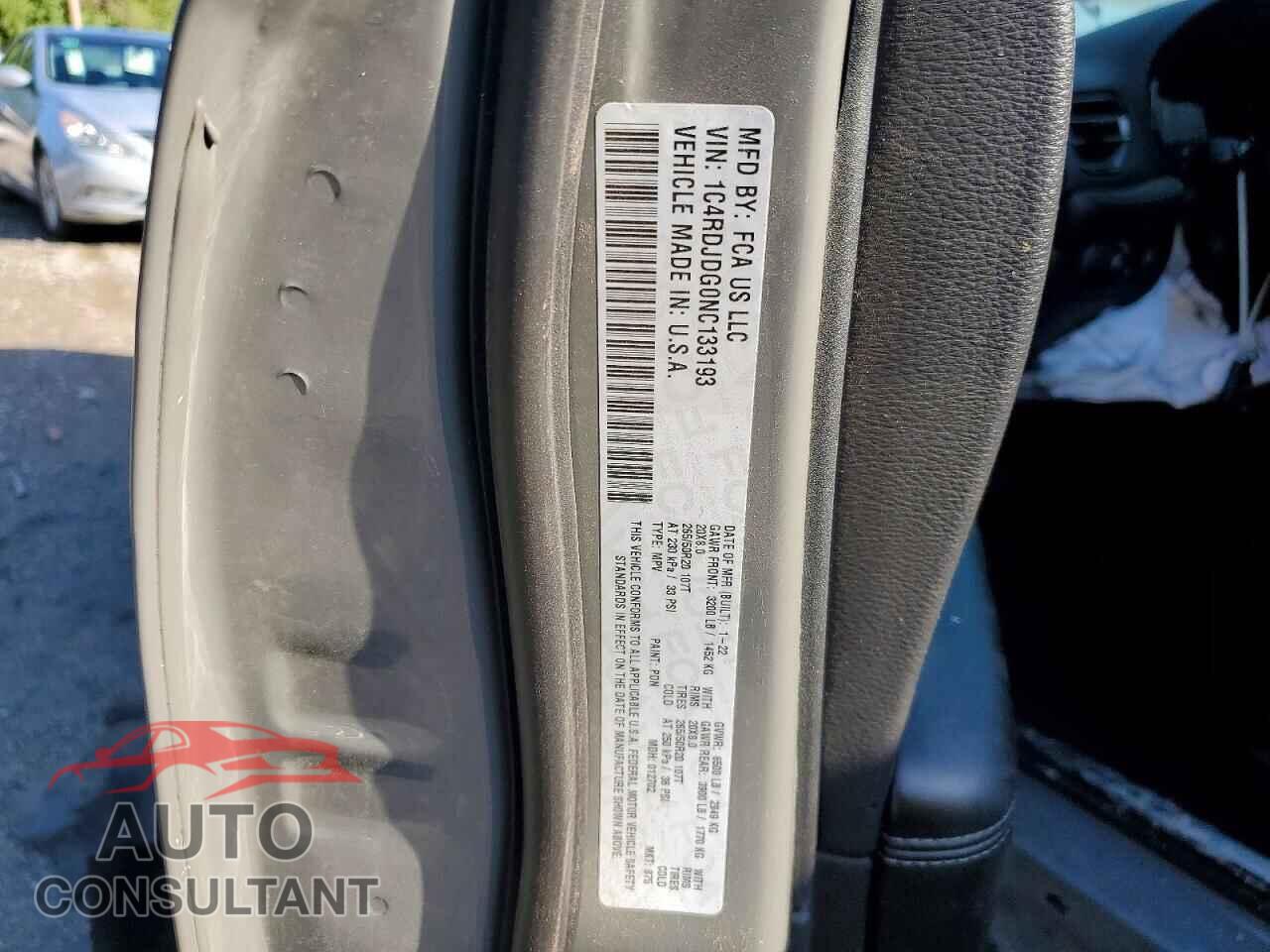 DODGE DURANGO 2022 - 1C4RDJDG0NC133193