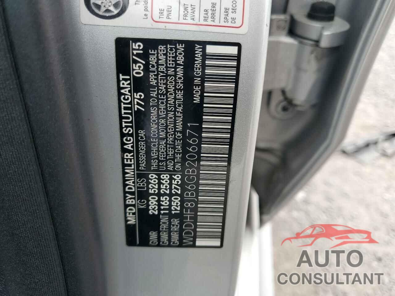 MERCEDES-BENZ E-CLASS 2016 - WDDHF8JB6GB206671