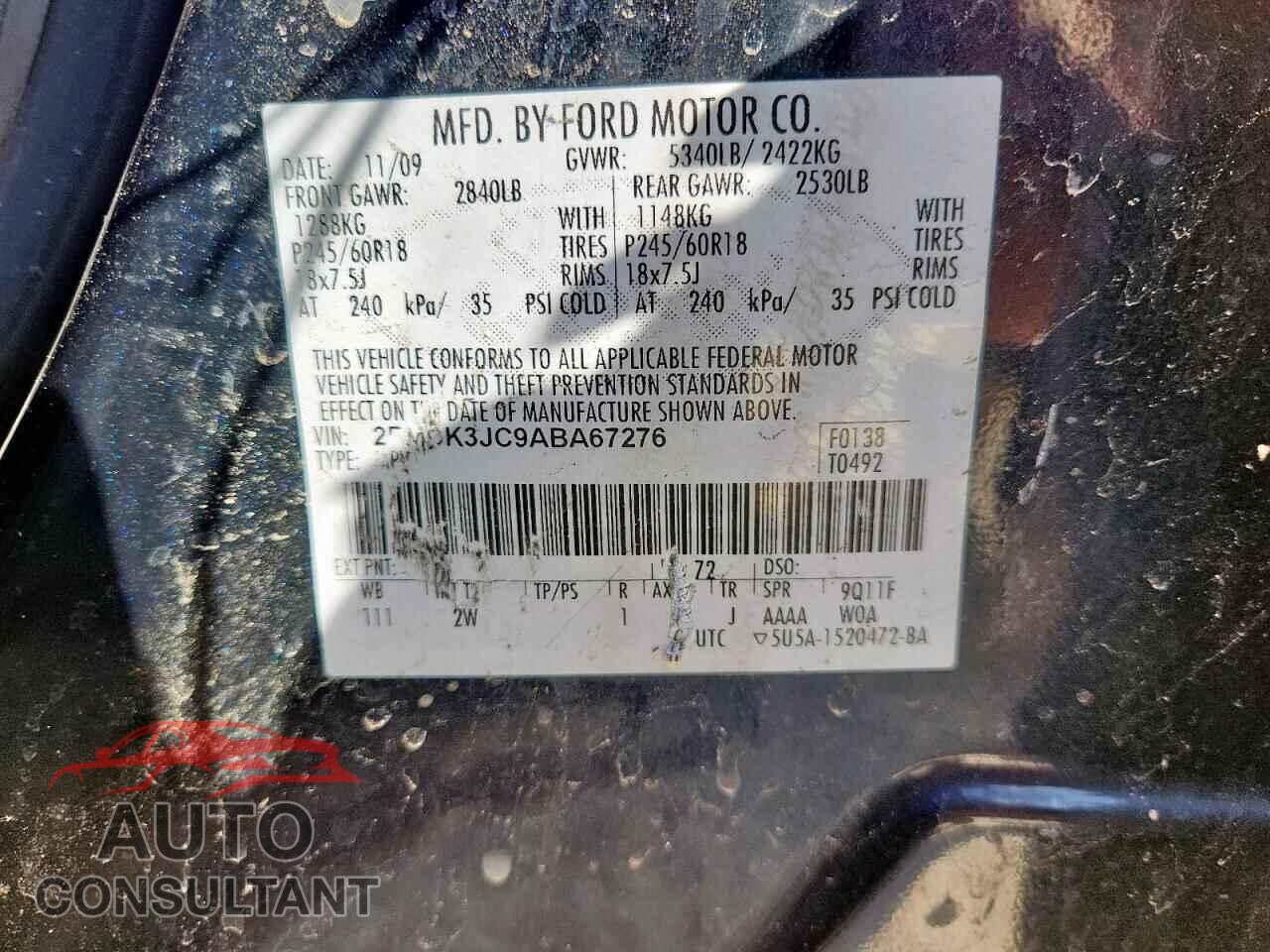 FORD EDGE 2010 - 2FMDK3JC9ABA67276