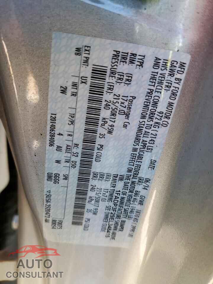 FORD FOCUS 2014 - 1FADP3F29EL348415