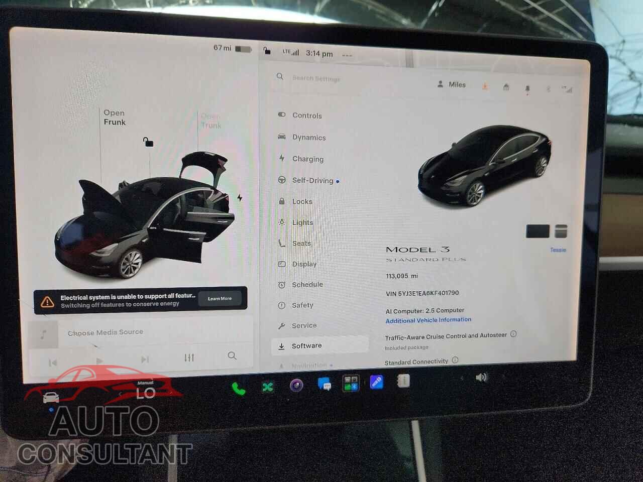 TESLA MODEL 3 2019 - 5YJ3E1EA6KF401790