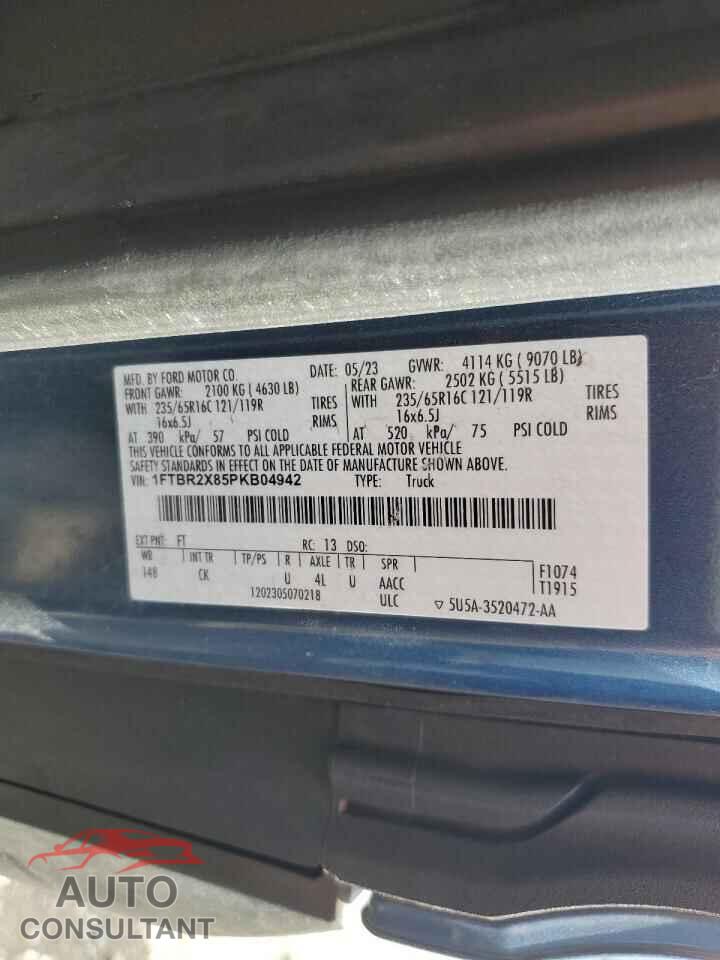 FORD TRANSIT 2023 - 1FTBR2X85PKB04942