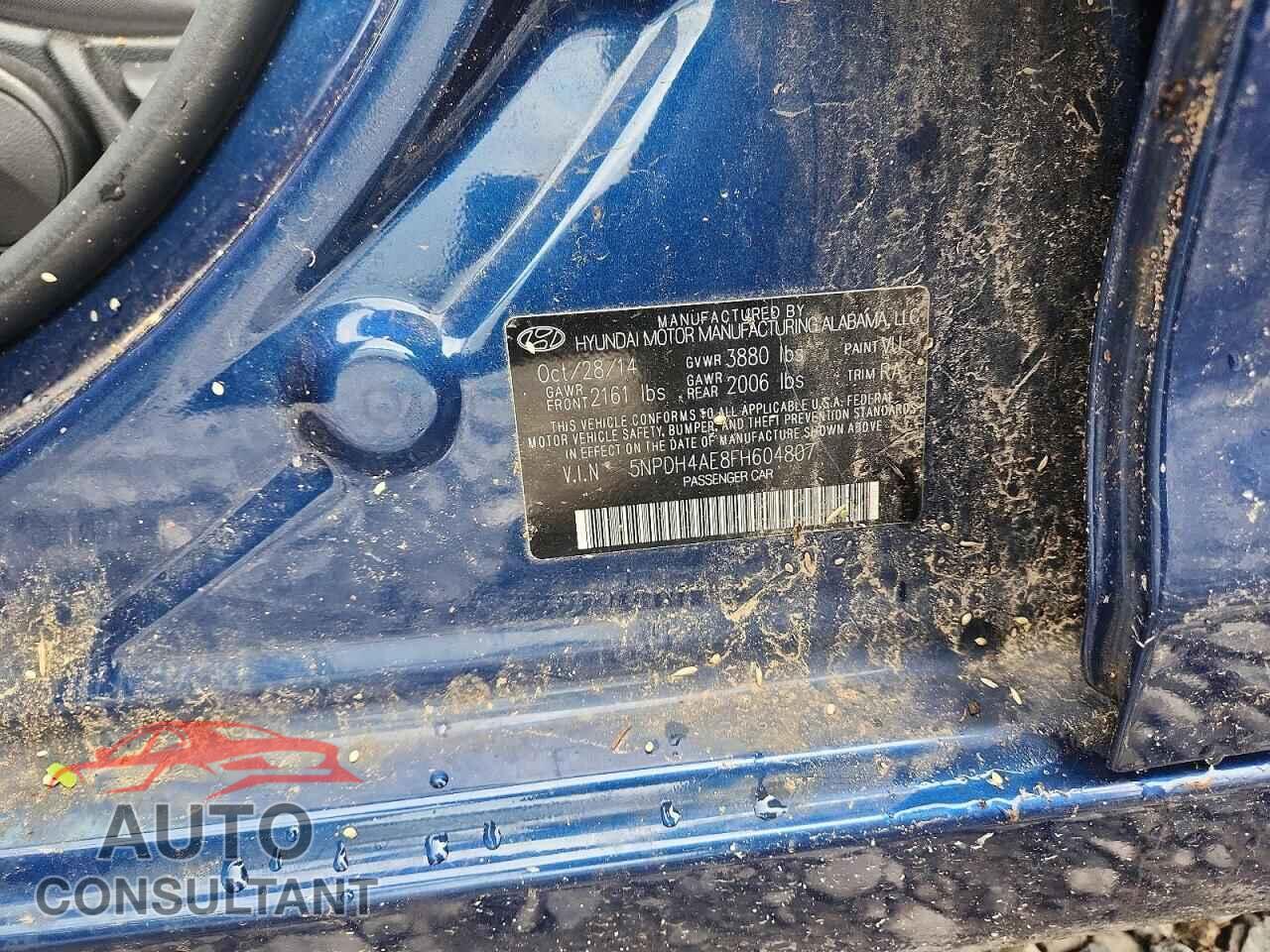HYUNDAI ELANTRA 2015 - 5NPDH4AE8FH604807