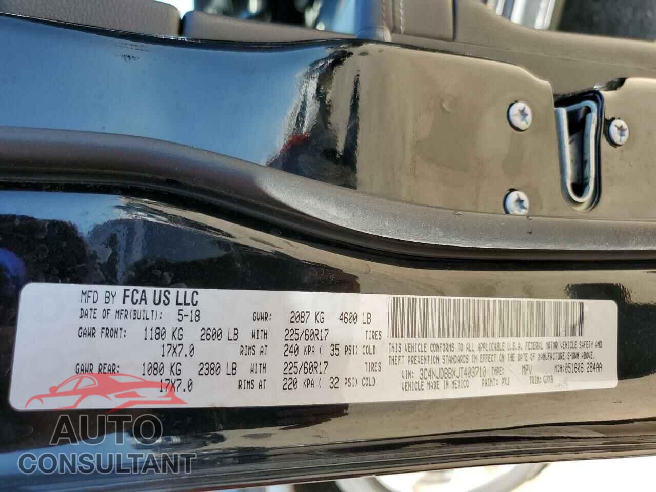 JEEP COMPASS 2018 - 3C4NJDBBXJT403710
