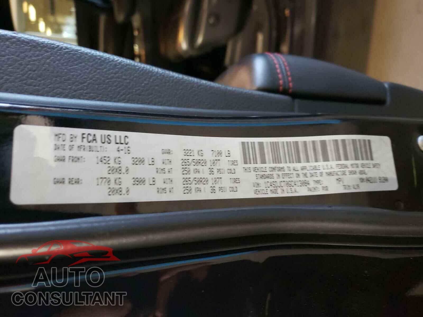 DODGE DURANGO 2016 - 1C4SDJCT0GC413084