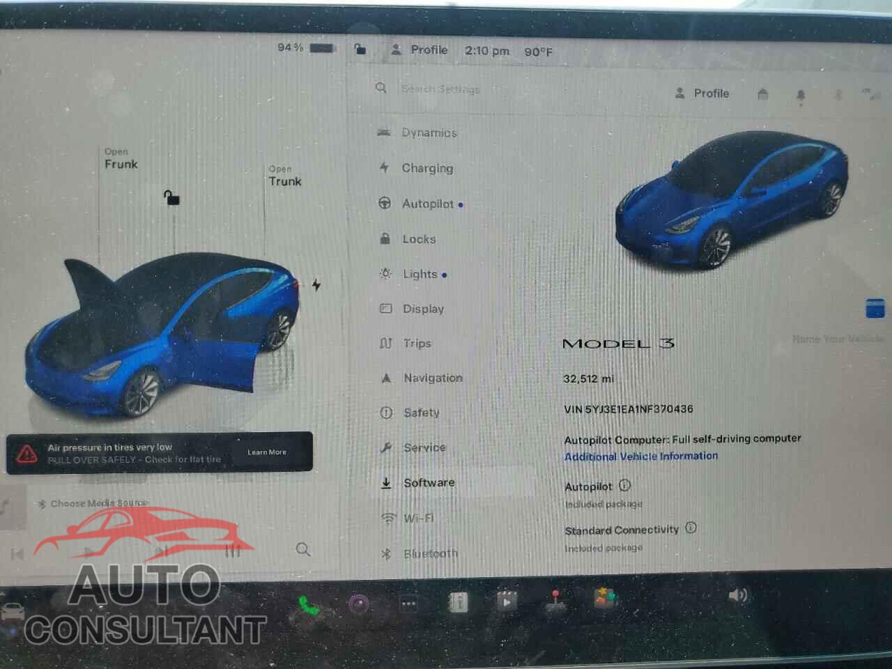 TESLA MODEL 3 2022 - 5YJ3E1EA1NF370436