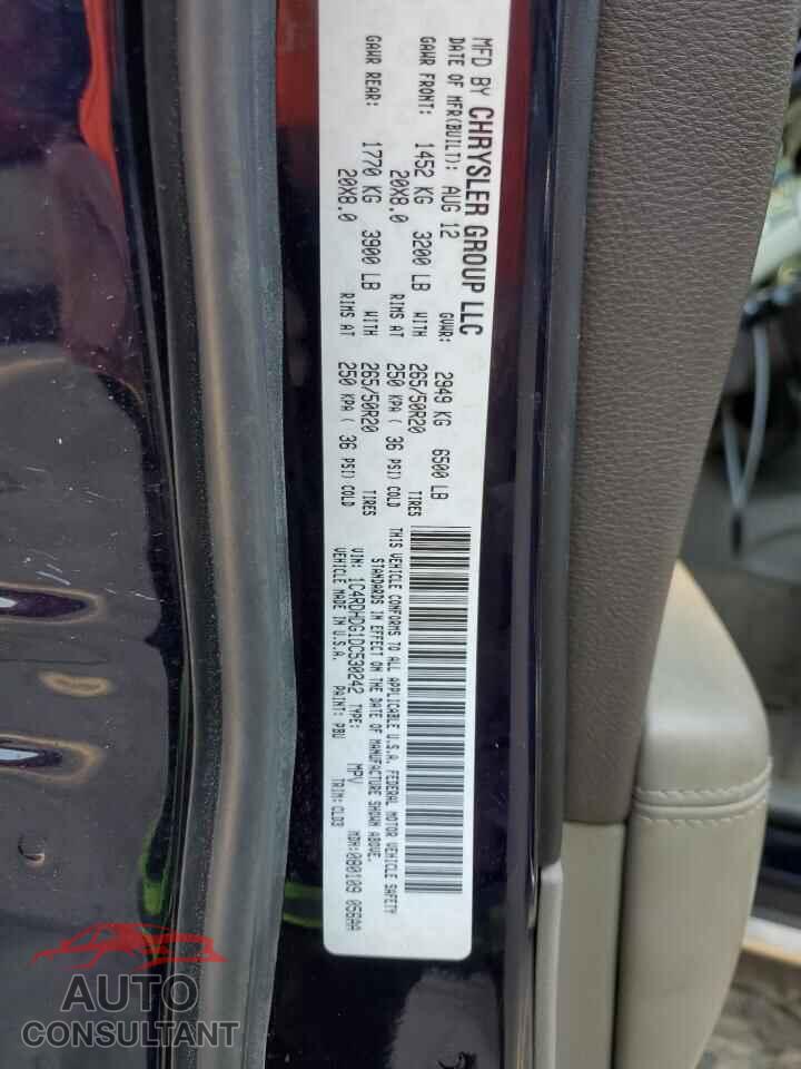 DODGE DURANGO 2013 - 1C4RDHDG1DC530242