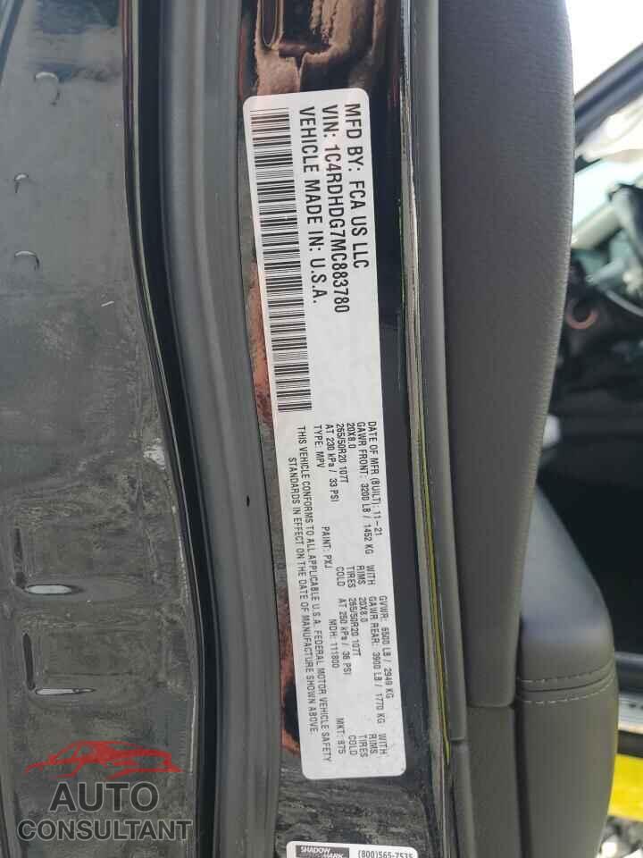 DODGE DURANGO 2021 - 1C4RDHDG7MC883780