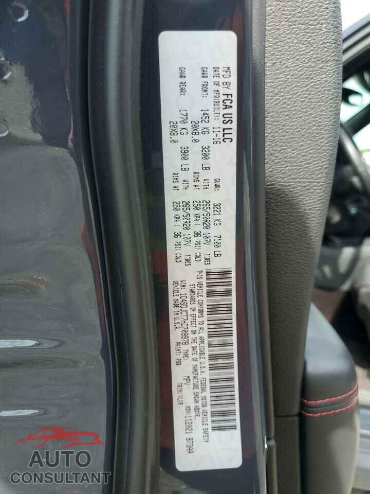 DODGE DURANGO 2017 - 1C4SDJCT7HC709978