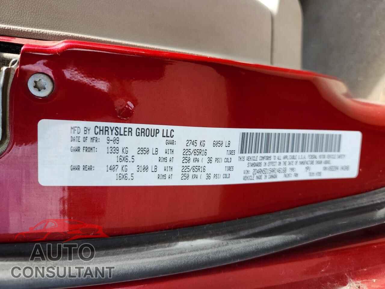 DODGE CARAVAN 2010 - 2D4RN5D15AR146168