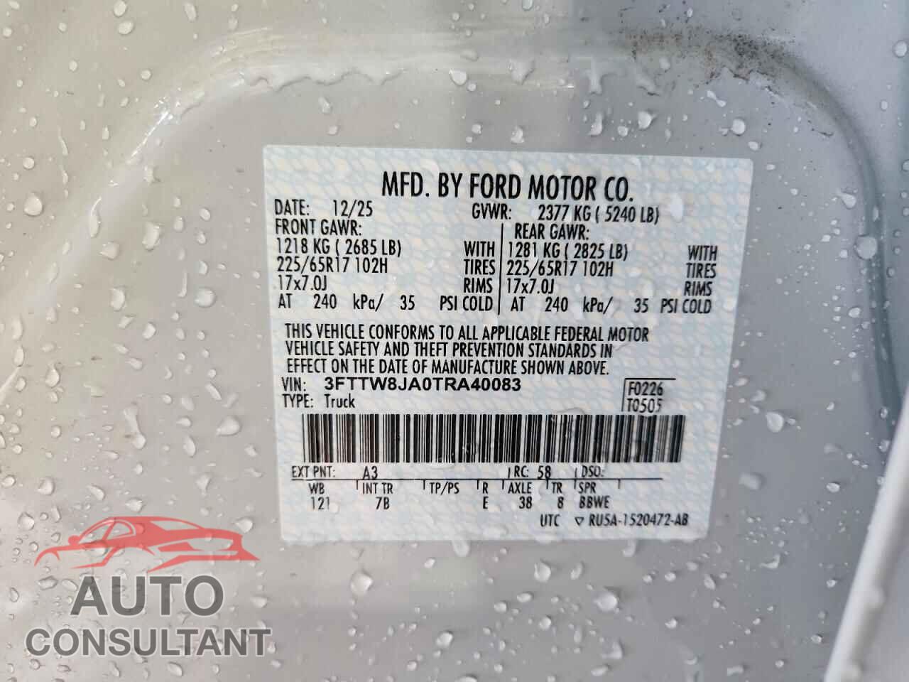 FORD MAVERICK 2026 - 3FTTW8JA0TRA40083
